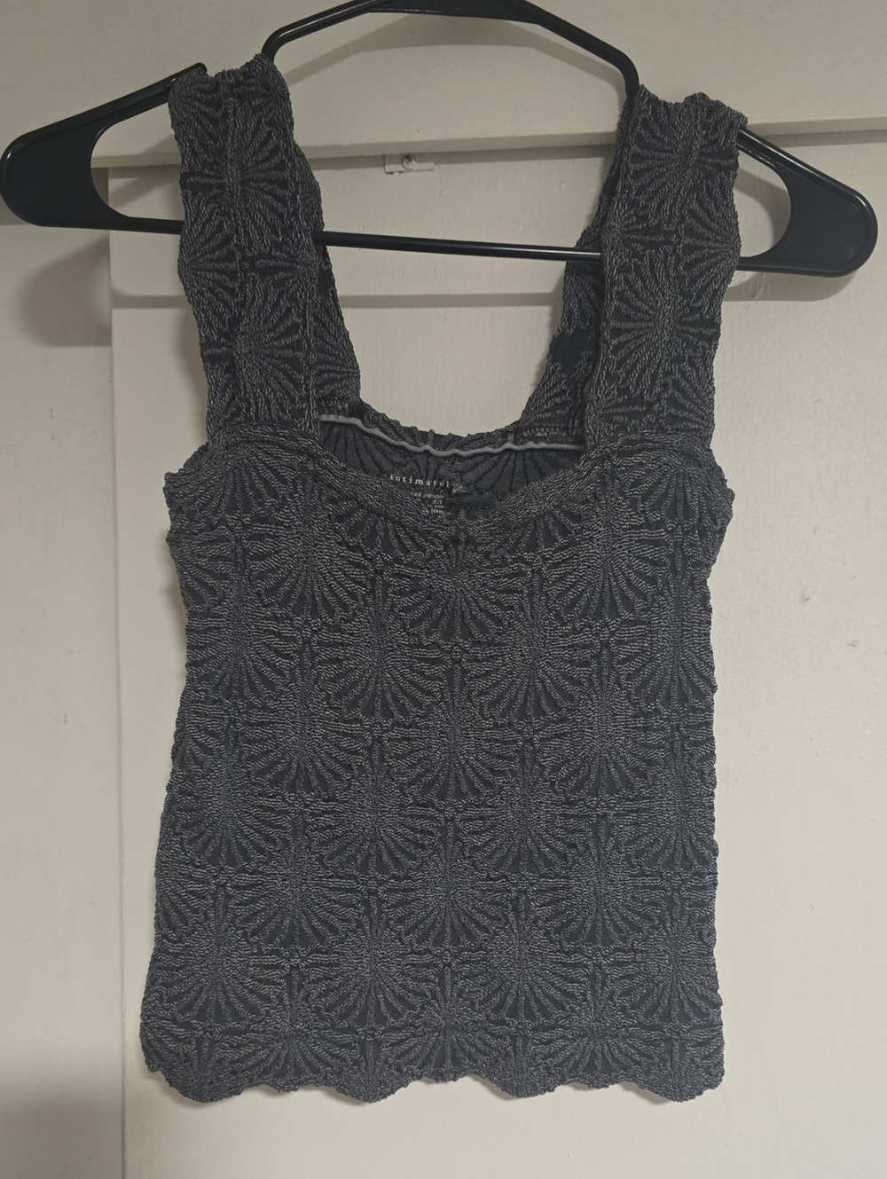 NWOT Free People Textured Dark Grey Top